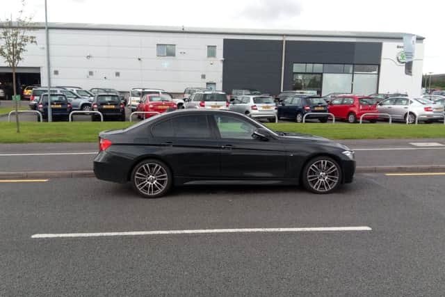 Car parked on Oakleaf Close Sherwood Oaks Business Park Mansfield.