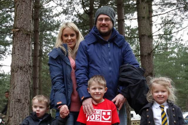 Joe, centre with parents Leanne and Billy, and siblings Finlay and Lexi.