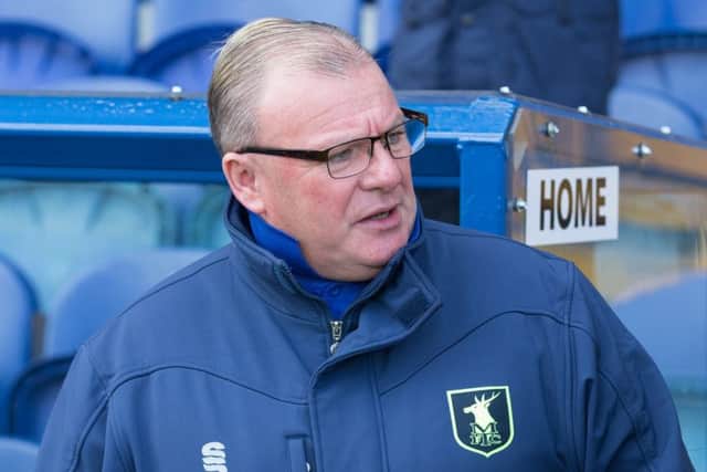 Mansfield Town v Grimsby Town - Mansfield Town manager Steve Evans - Pic By James Williamson