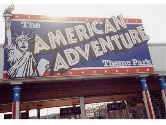 The entrance to the American Adventure Theme Park.