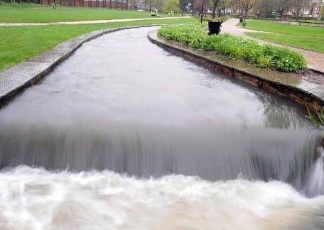The River Maun in Titchfield Park, Mansfield. Picture: Roger Grayson.
