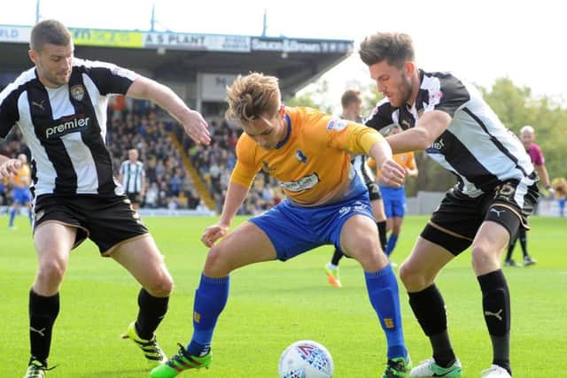 Mansfield Town v Notts County. Danny Rose in first half action. Photo by Anne Shelley