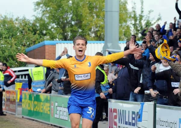 Mansfield Town v Notts County.
Danny Rose celebrates his second goal.