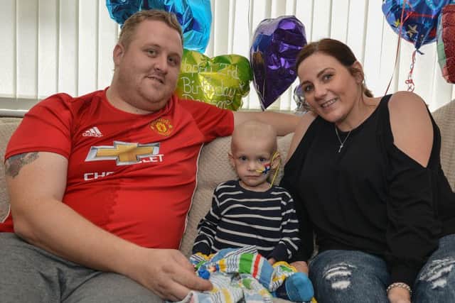 Dawson Wilcox, two pictured with Dad David and Mum Wendy