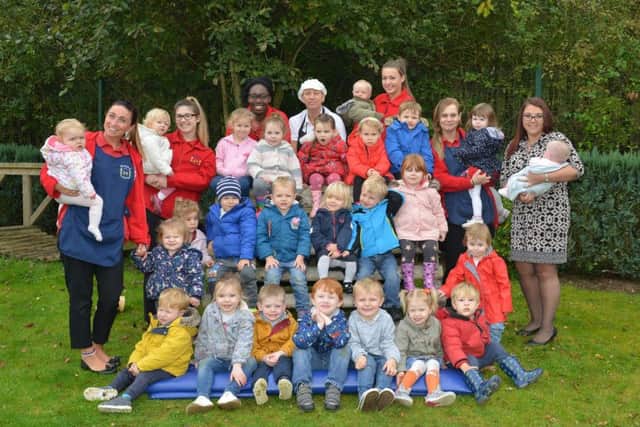 Staff and children at Mansfield Shaping Futures Nursery are celebrating being rated Good by Ofsted. Picture: Rachel Atkins.
