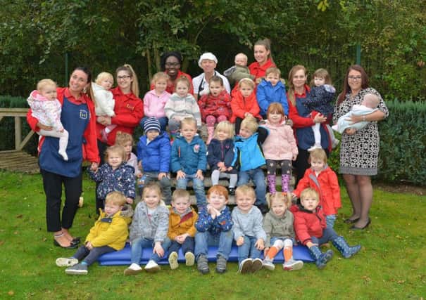 Staff and children at Mansfield Shaping Futures Nursery are celebrating being rated Good by Ofsted. Picture: Rachel Atkins.