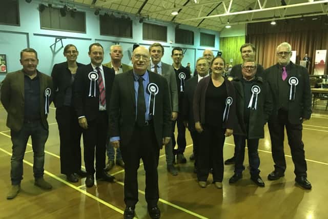 Coun John Wilmott, front, with fellow Ashfield Independents.