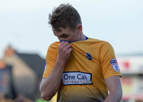 Mansfield Town vs Swindon Town - Johnny Hunt of Mansfield Town at full time - Pic By James Williamson