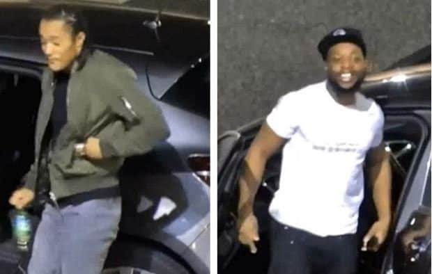 Notts Police want to speak to these two men after two people were hospitalised with serious injuries following an assault on Clumber Street, Mansfield.