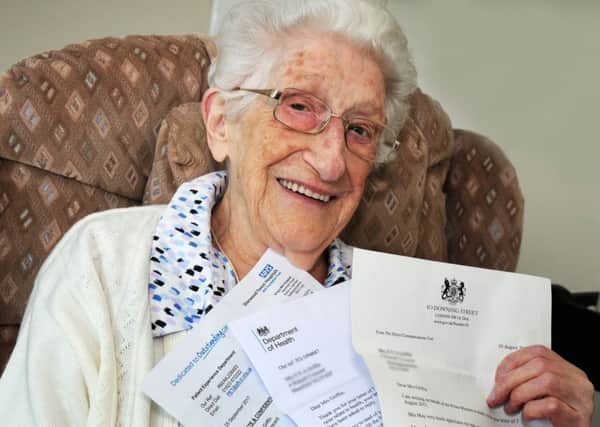 Nancy Griffin of Mansfield who has had replies from the Prime Minister's office, the Department of Health and Kings Mill to letters sent in praise of recent treatment at the hospital.