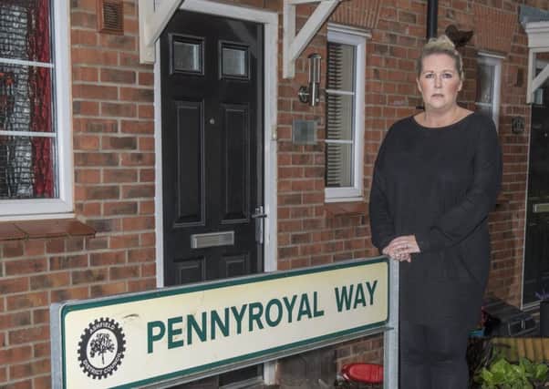 Leanne Albon who lives Pennyroyal Way, Kirkby in Ashfield is concerned as ambulances have problems finding her estate and end up on the street behind them which is a twenty minute drive away. Picture: Sarah Washbourn / www.yellowbellyphotos.com