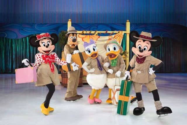 Disney On Ice stars Mickey and Minnie Mouse with pals on a Passport To Adventure which plays Sheffield's  Fly DSA Arena from November 15 to 19, 2017