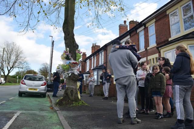 Scene of fatal accident on Diamond Avenue, Kirkby-In-Ashfield