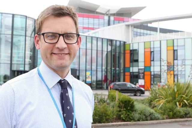 Richard Mitchell, chief executive of Sherwood Forest Hospitals Trust, outside King's Mill Hospital in Sutton.