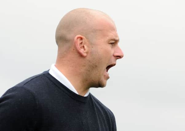 Former Boston United manager Adam Murra  back in Mansfield for the cup tie at AFC Mansfield earlier this season.
