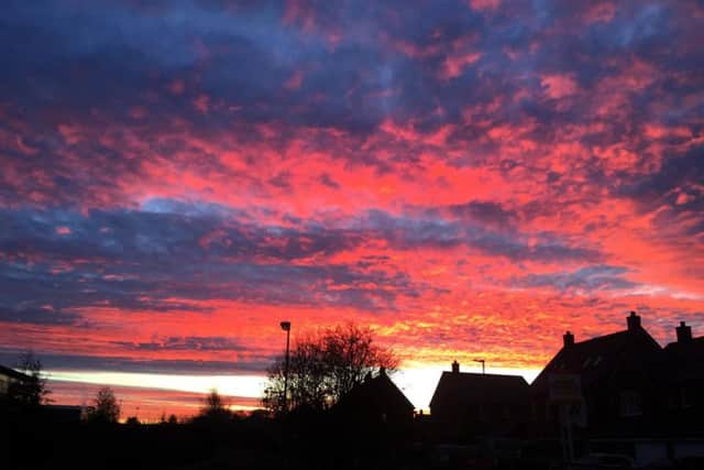 This morning's sunrise over Buckshaw Village