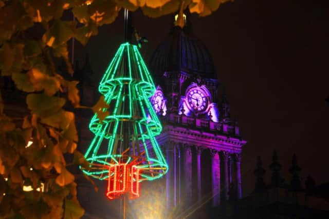 Leeds Christmas Lights. Picture Tony Johnson.
