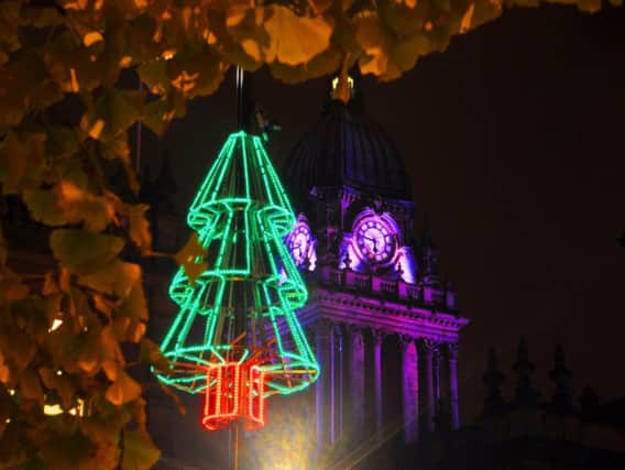 Leeds Christmas Lights. Picture Tony Johnson.