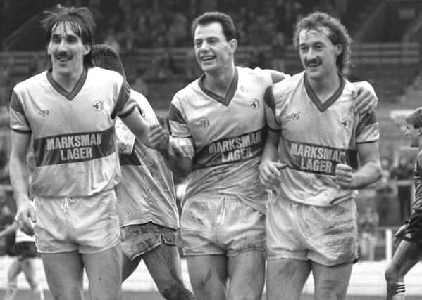 1987 Stags v Port Vale 
Tony Lowery Steve Charles and Kevin Kent