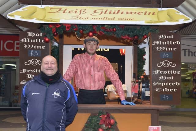 Nutcracker Christmas Market at Mansfield , pictured is Rob Hornby visiting Connor Fisher's stall
