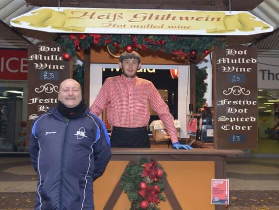 Nutcracker Christmas Market at Mansfield , pictured is Rob Hornby visiting Connor Fisher's stall