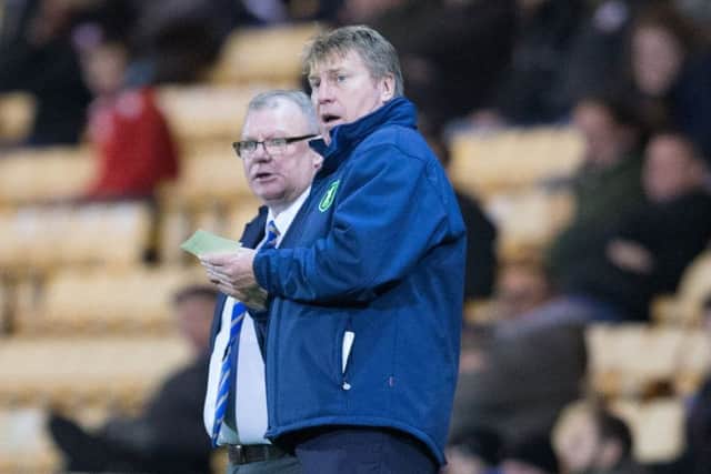 Port Vale vs Mansfield Town - Mansfield Town manager Steve Evans and Mansfield Town Assistant Manager Paul Raynor - Pic By James Williamson