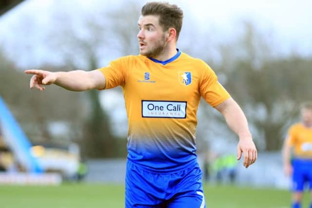 Mansfield Town v Chesterfield FC at the One Call Stadium. Sky Bet League 2 - November 25th 2017. Mansfield player Alex MacDonald in action. Picture: Chris Etchells