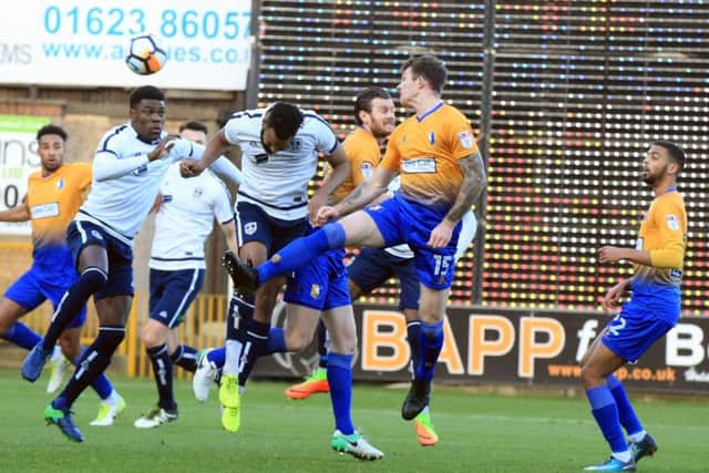 Mansfield Town v Guiseley in The Emirates FA Cup Round Two - Sunday December 3rd 2017. Mansfield player Jimmy Spencer. Picture: Chris Etchells