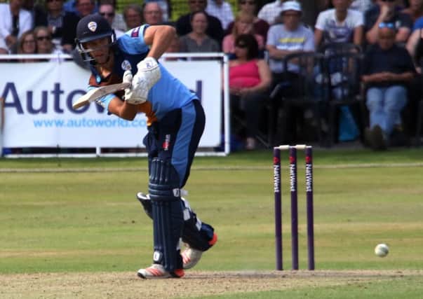 All-rounder Alex Hughes, who has signed a new three-year deal to stay at Derbyshire. (PHOTO BY: Eric Gregory)