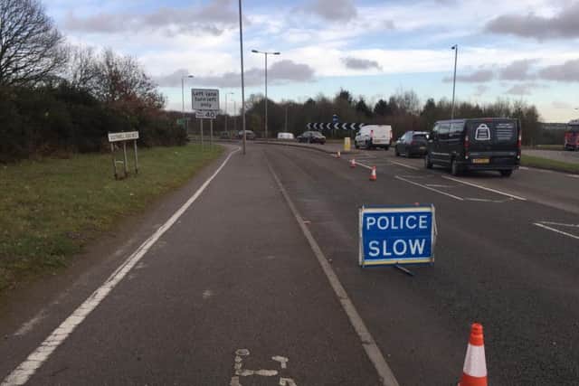 The A617 has been closed near Rainworth between Southwell Road West and Kirklington Road