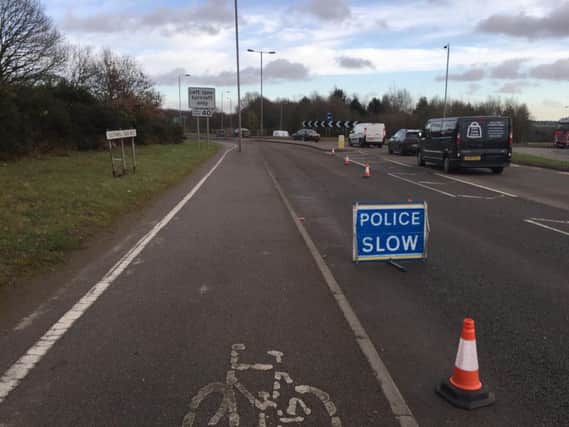 The A617 has been closed near Rainworth between Southwell Road West and Kirklington Road