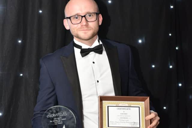 Alex Walker, of The Brunts Academy, who won the chief executive officer's award.