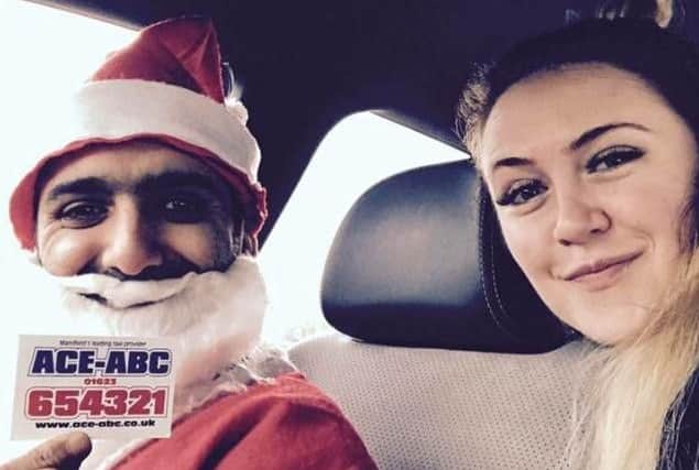Santa with ACE-ABC passengers
