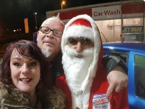 Santa with ACE-ABC passengers