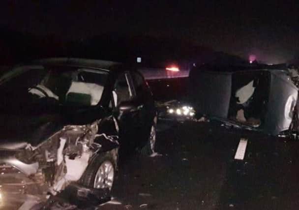 A 31-year-old man remains in hospital after the crash last night. Photo - Derbyshire Roads Policing Unit.