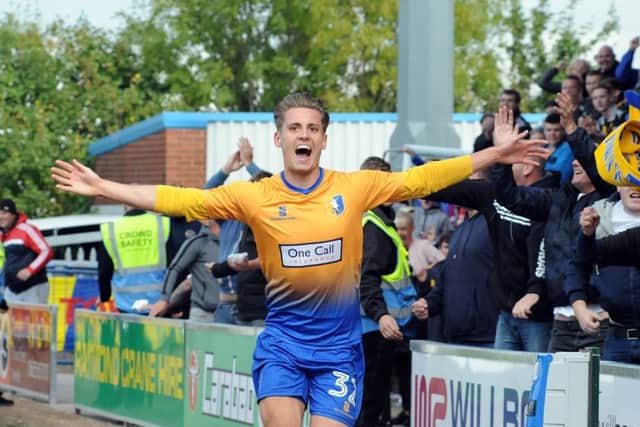 Mansfield Town v Notts County.
Danny Rose celebrates his second goal.