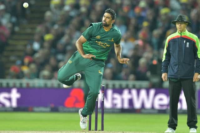Ish Sodhi during the NatWest T20 Final match between Birmingham Bears and Notts Outlaws at Edgbaston, Birmingham, United Kingdom on 2 September 2017. Photo by Simon Trafford.