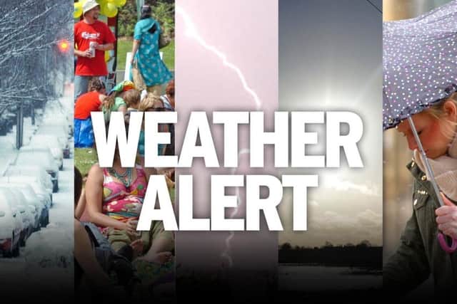 A yellow weather warning has been issued for the East Midlands.