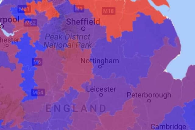 The map shows the worst affected areas of the country.
