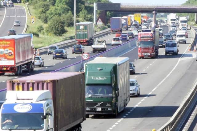 The M1 in Derbyshire.