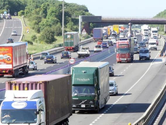 The M1 in Derbyshire.