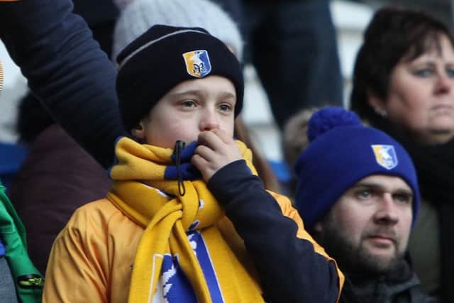 Picture by Sam Mallorie-Williams/AHPIX.com; Football; The Emirates FA Cup; Cardiff City v Mansfield Town; 6/1/18 KO 15.00; Cardif City Stadium; copyright picture; Howard Roe/AHPIX.com; Mansfield fans at Cardiff
