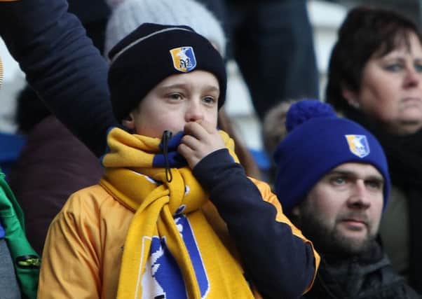 Picture by Sam Mallorie-Williams/AHPIX.com; Football; The Emirates FA Cup; Cardiff City v Mansfield Town; 6/1/18  KO 15.00; Cardif City Stadium; copyright picture; Howard Roe/AHPIX.com; Mansfield fans at Cardiff