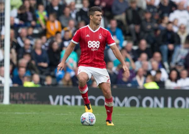 Eric Lichaj, Forest's two-goal hero against FA Cup holders Arsenal. (PHOTO BY: James Williamson).