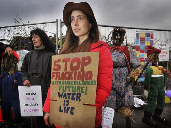 Anti Fracking supporters -. pic Richard Ponter