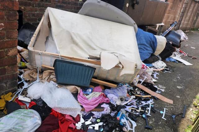 Fly-tipping in Pendle has increased by almost 2,000 cases over the past 12 months.