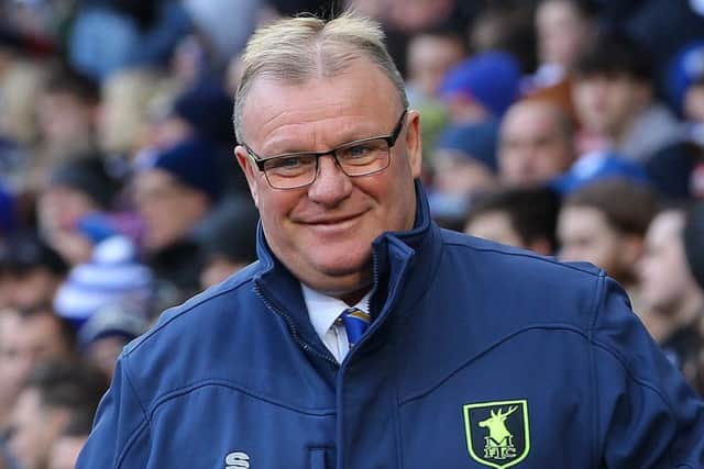 Picture by Gareth Williams/AHPIX.com; Football; The Emirates FA Cup; Cardiff City v Mansfield Town; 6/1/18  KO 15.00; Cardif City Stadium; copyright picture; Howard Roe/AHPIX.com; Stags boss Steve Evans in jovial mood ahead of kick-off at Cardiff