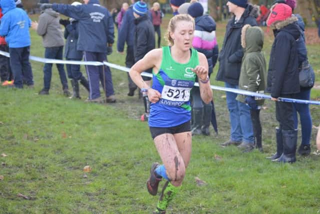 Mansfield Harriers runner Libby Coleman, who was crowned U17 girls champion at the Midland Counties Cross-Country Championship.