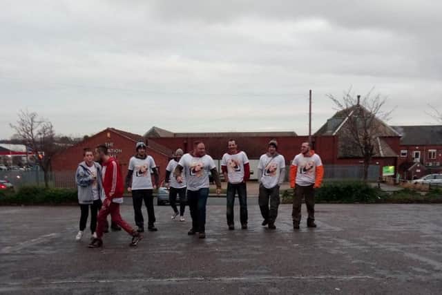 Family and friends of tragic crash victim Kirstie reach Shirebrook after a 25 mile walk from Doe Lea.
