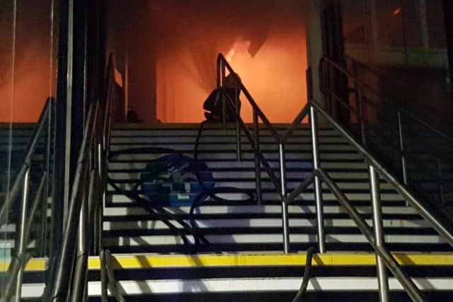 Nottinghamshire Fire and Rescue Service tweeted this picture from the scene at Nottingham railway station